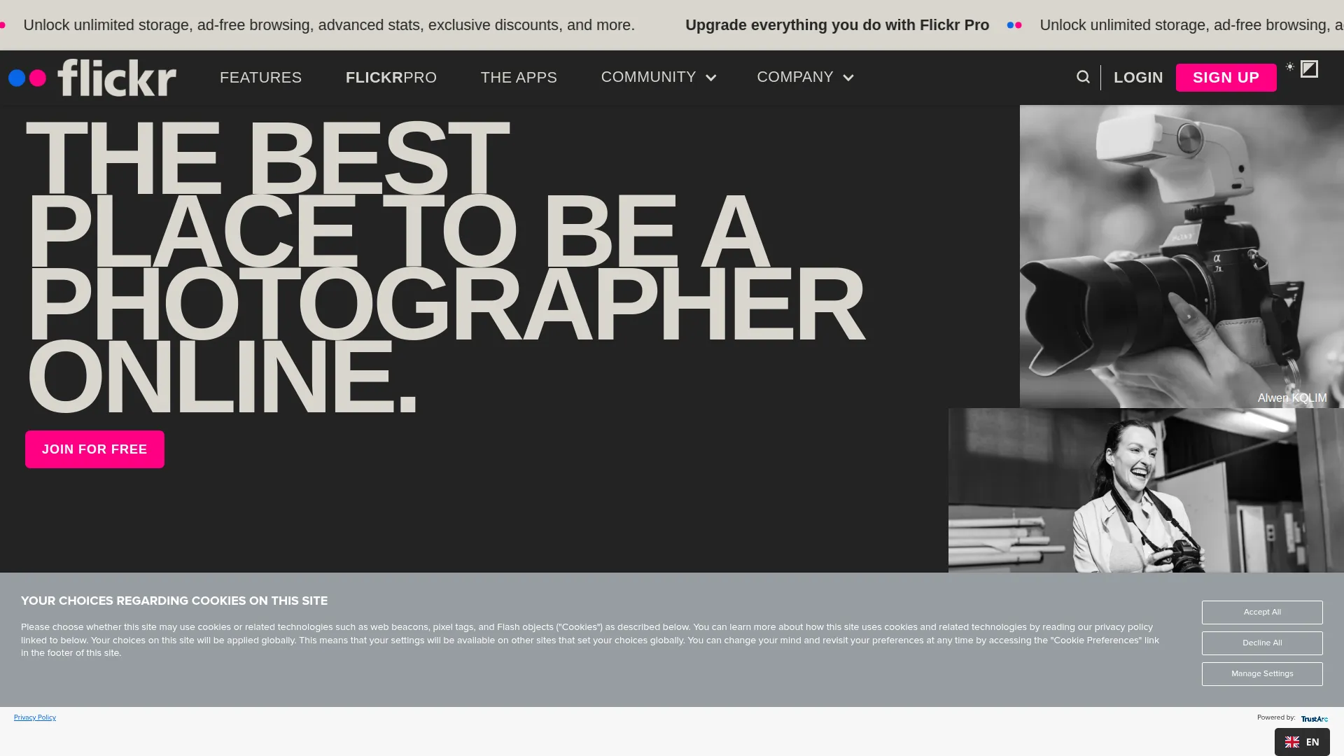 Flickr screenshot