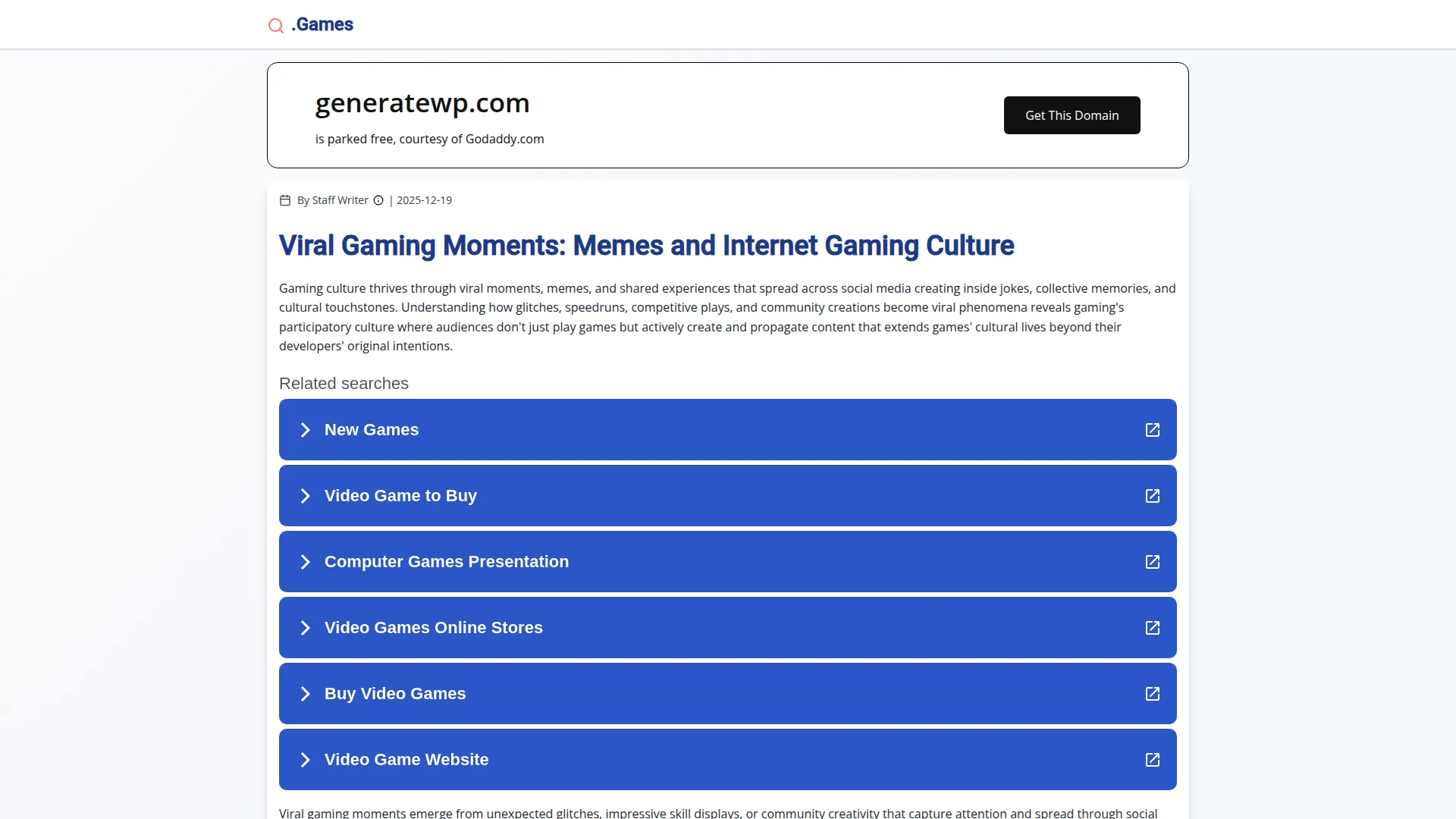 GenerateWP screenshot