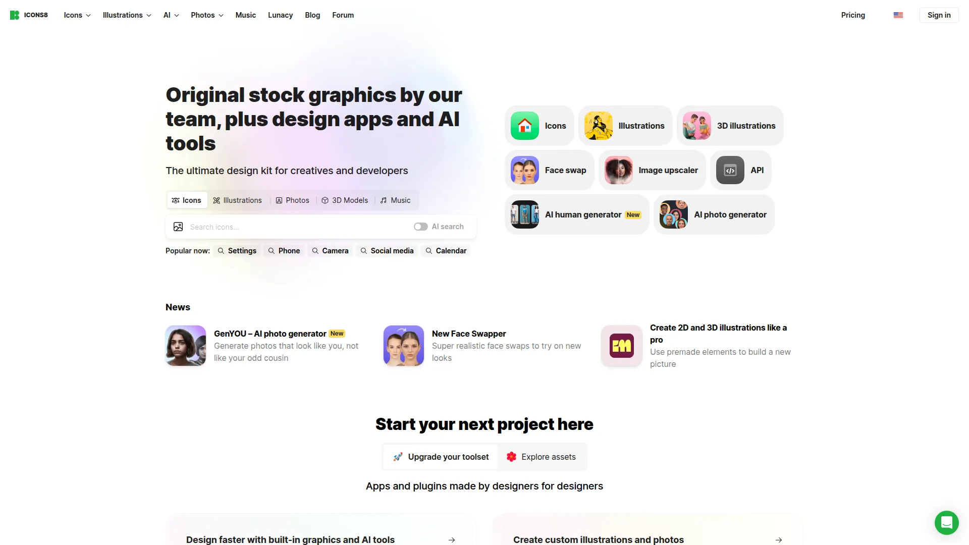Icons8 screenshot