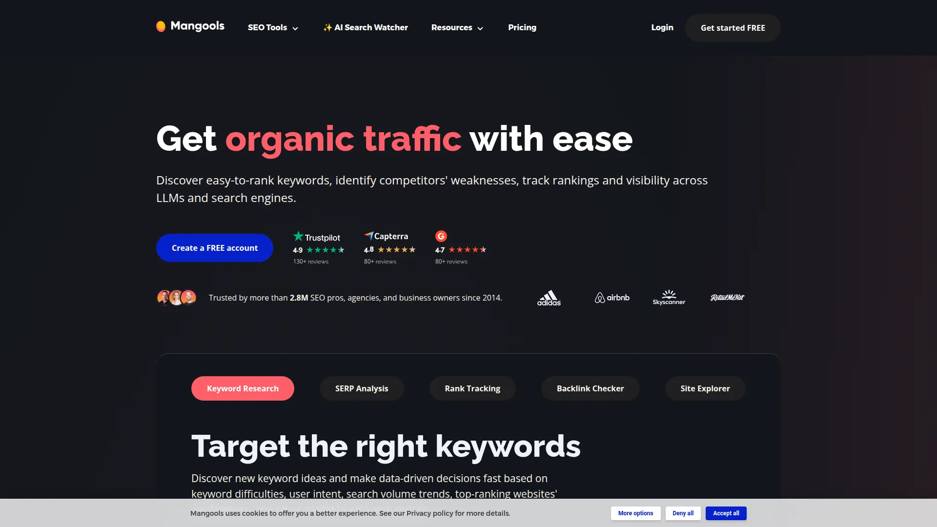 Mangools screenshot