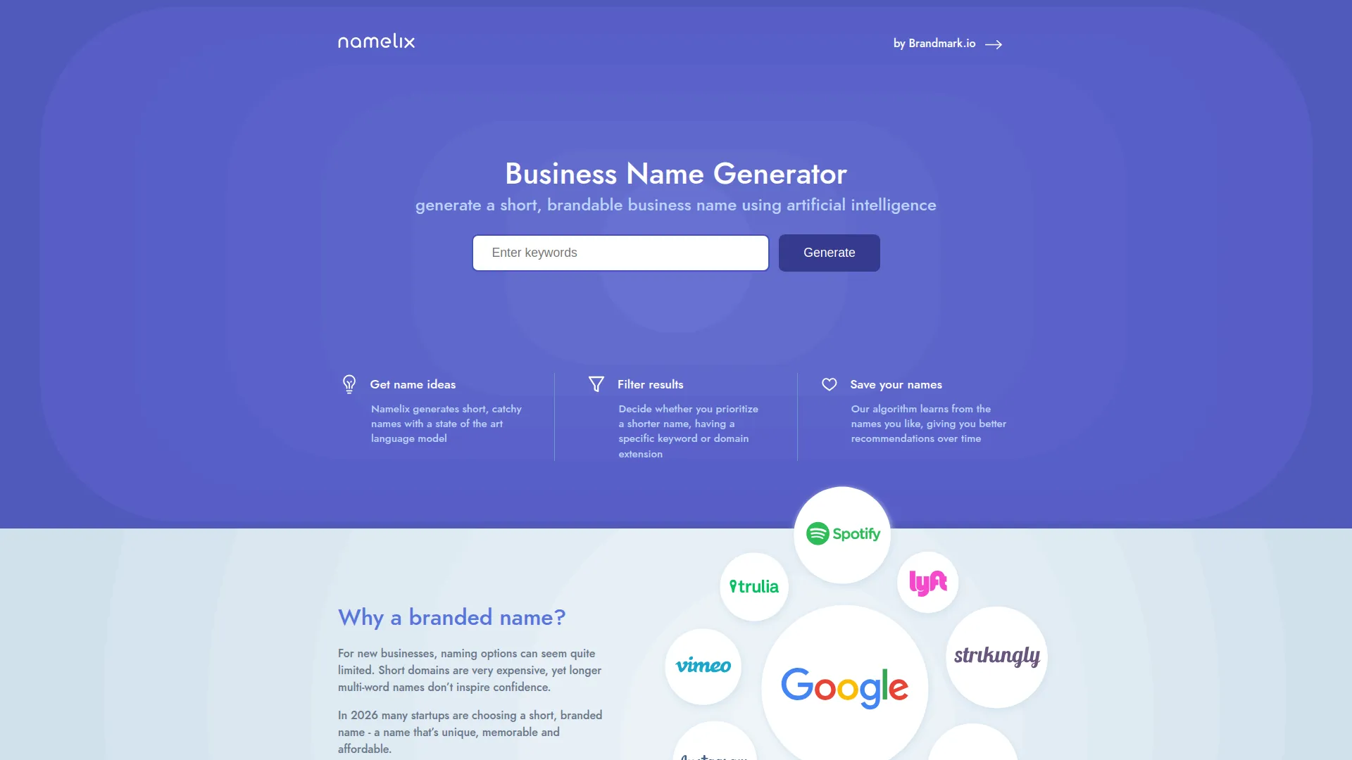 Namelix screenshot