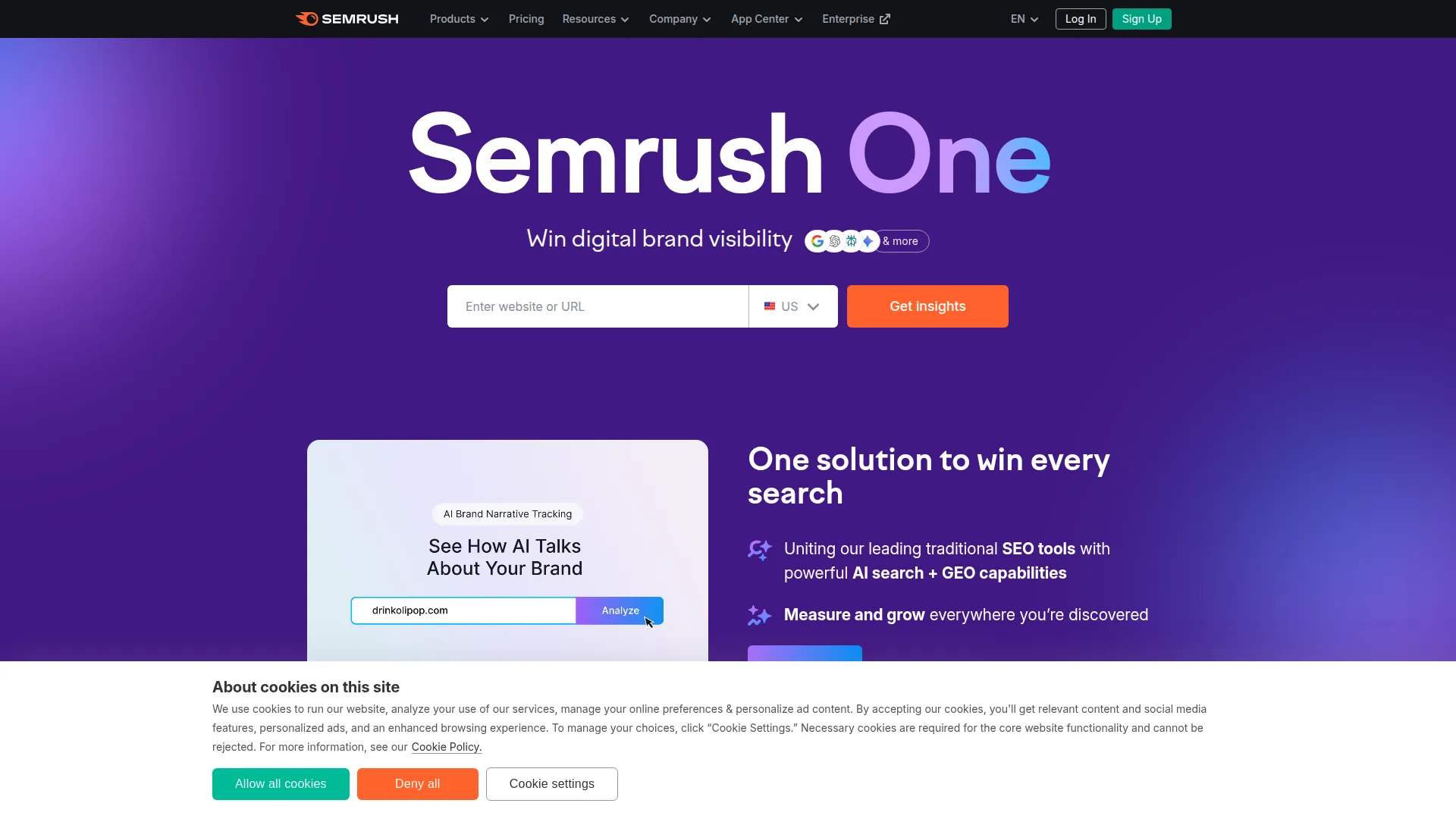 SEMRush screenshot