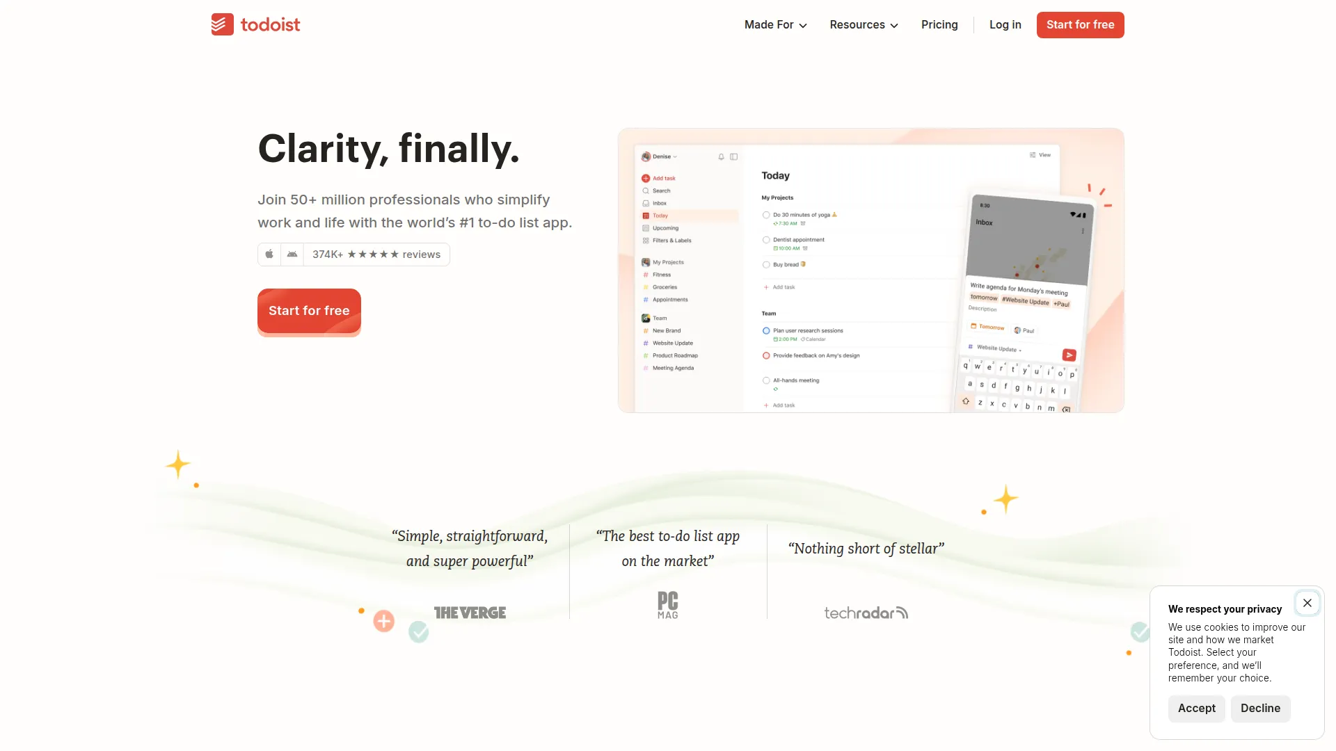 Todoist screenshot