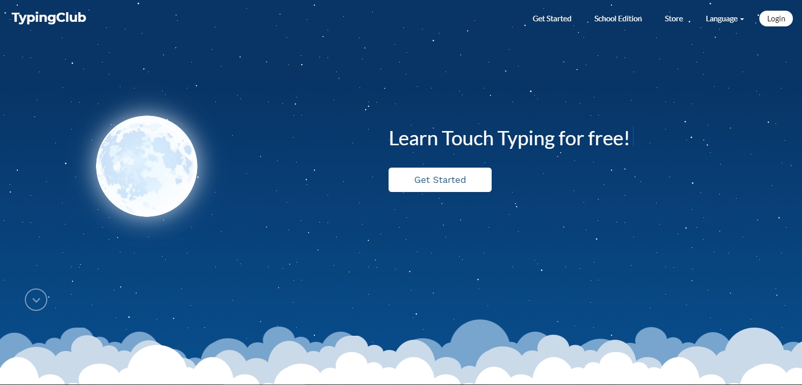 TypingClub lesson screen