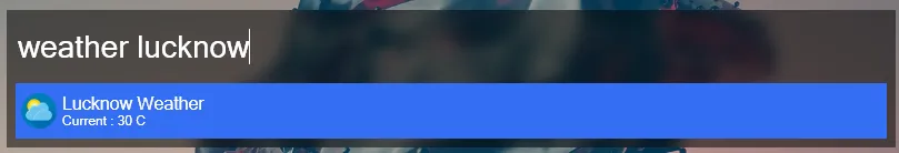 Wox Launcher displaying weather forecast results