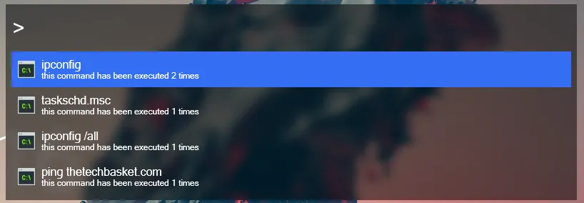 Wox Launcher running command prompt commands directly