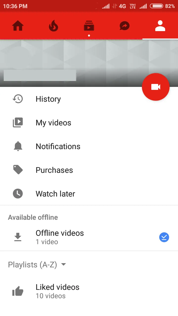 YouTube app download button below a video for offline viewing